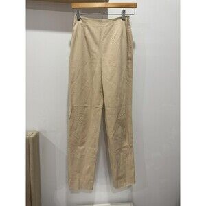 Piazza Sempione Womens IT40 US4 Beige Audrey Trousers Straight Leg Dress Pants